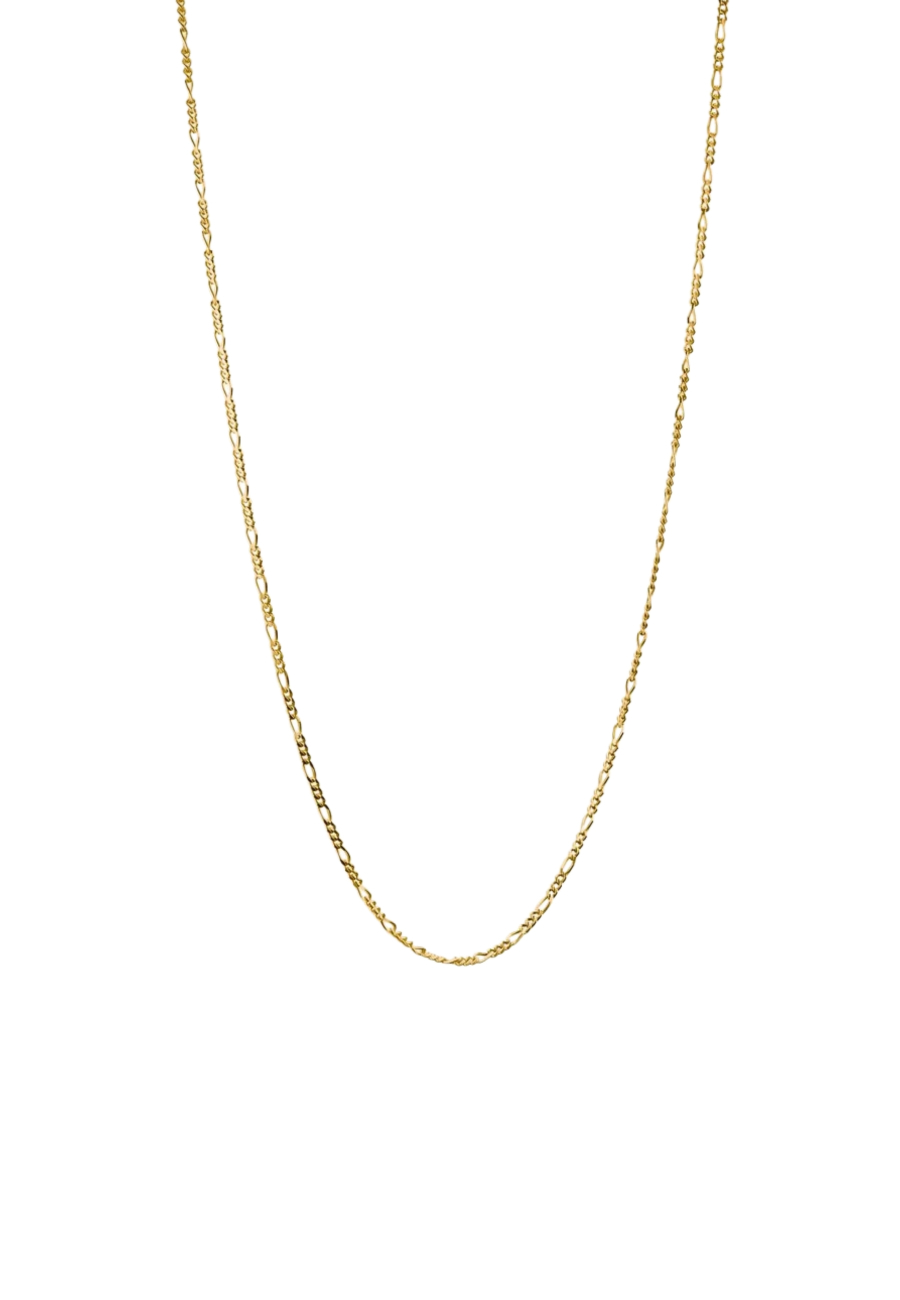 Collar charm diseño Figaro chapado en oro