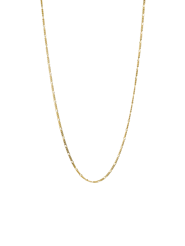 Charm necklace Figaro design gold-plated