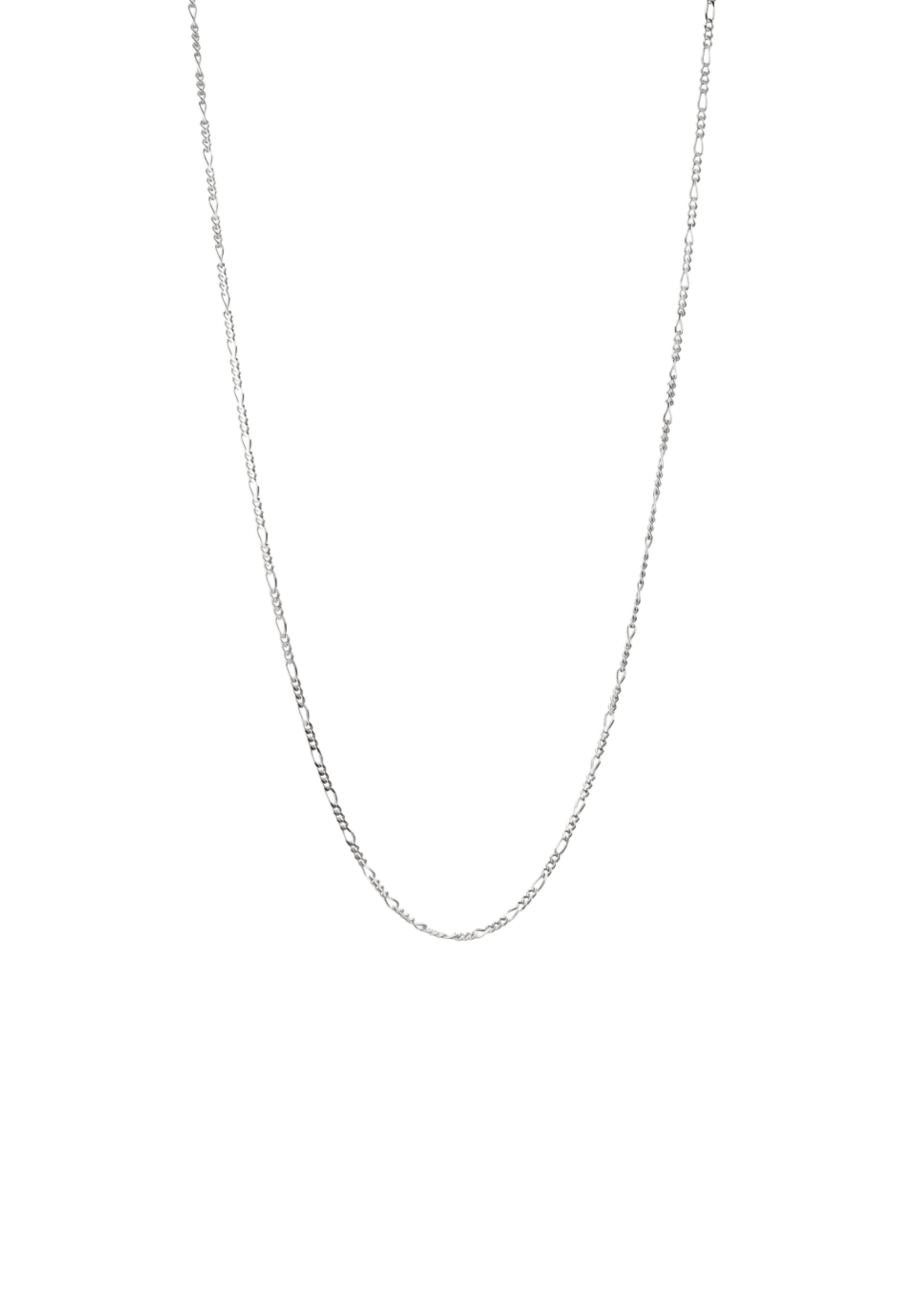 Collier charm design Figaro en argent