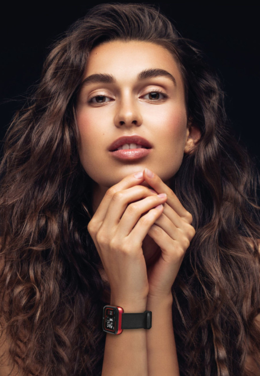 Techmade Smartwatch Grünes Gehäuse & Schwarzes Armband – Unisex