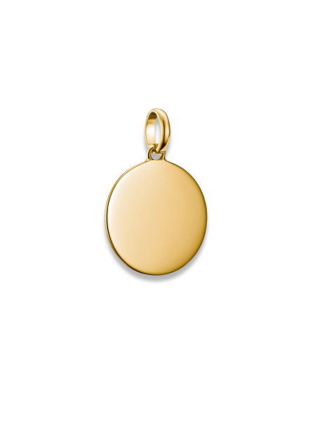 Colgante charm moneda grande Connect chapado en oro