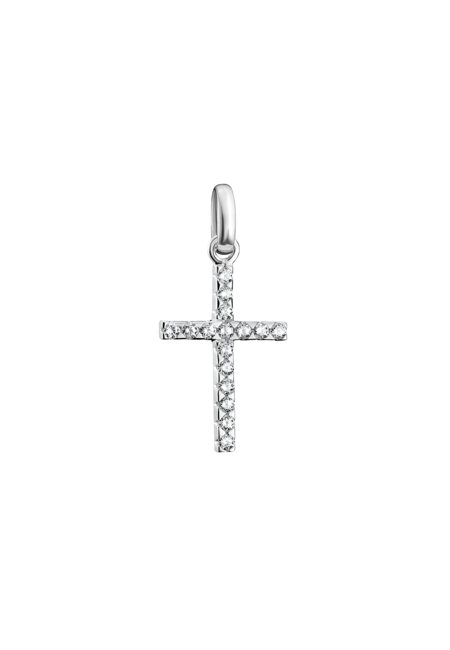 Charm Pendant Cross With Stones Connect Silver