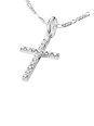 Pendentif Charm Croix Avec Pierres Connect Argent