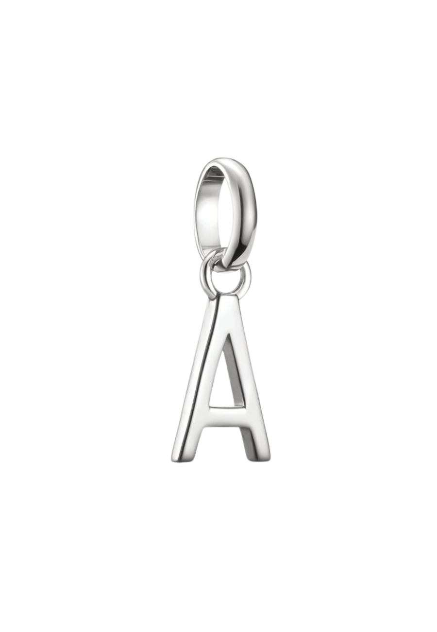 Charm Pendant Letter A Connect Silver