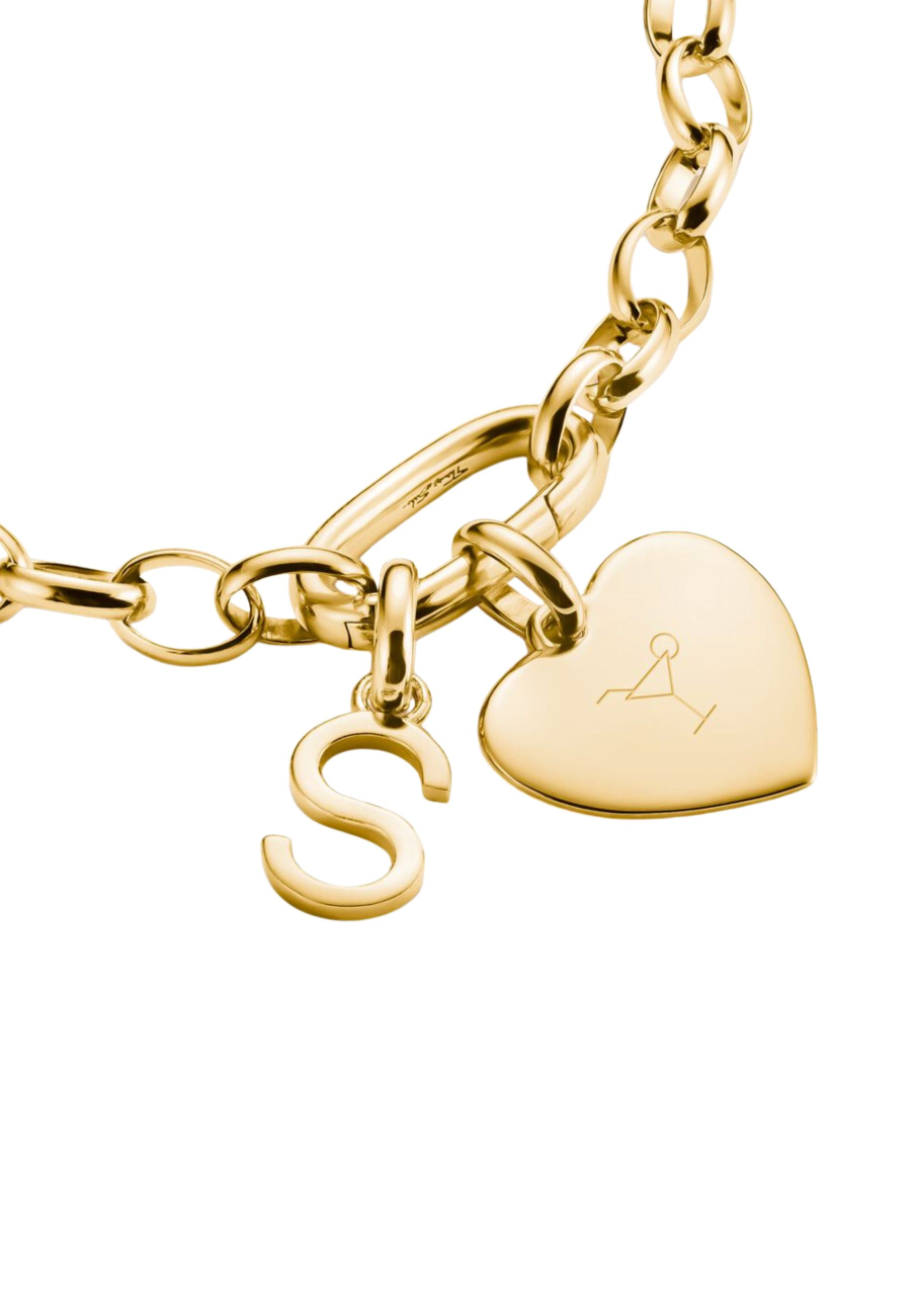Colgante charm corazón Connect chapado en oro
