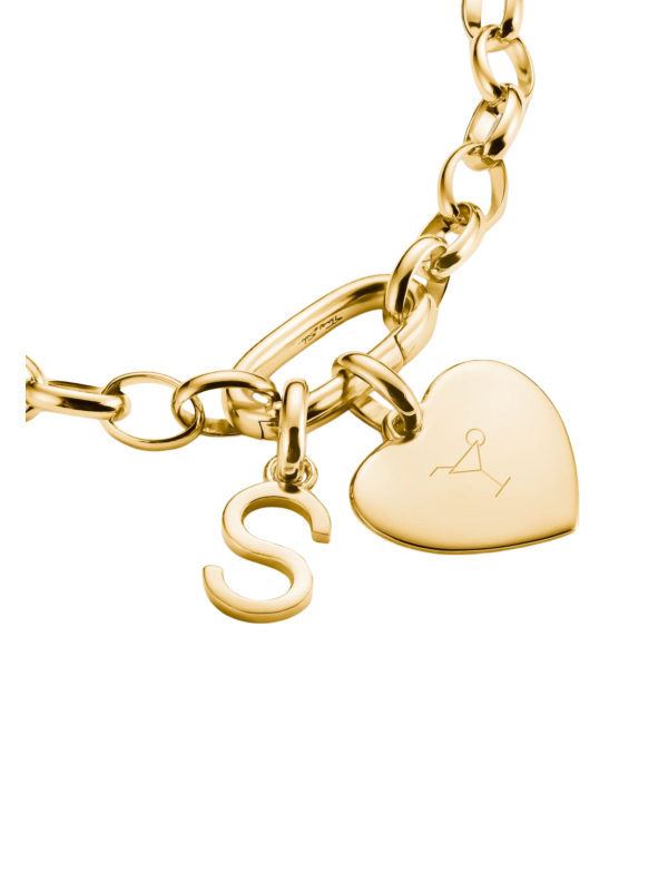 Colgante charm corazón Connect chapado en oro