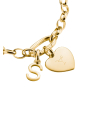 Colgante charm corazón Connect chapado en oro