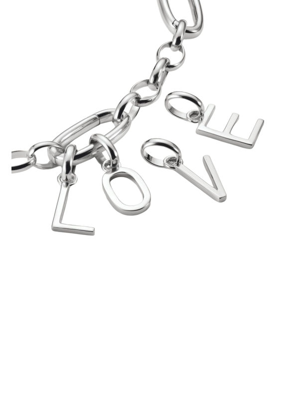 Colgante Charm Letra E Connect Plata