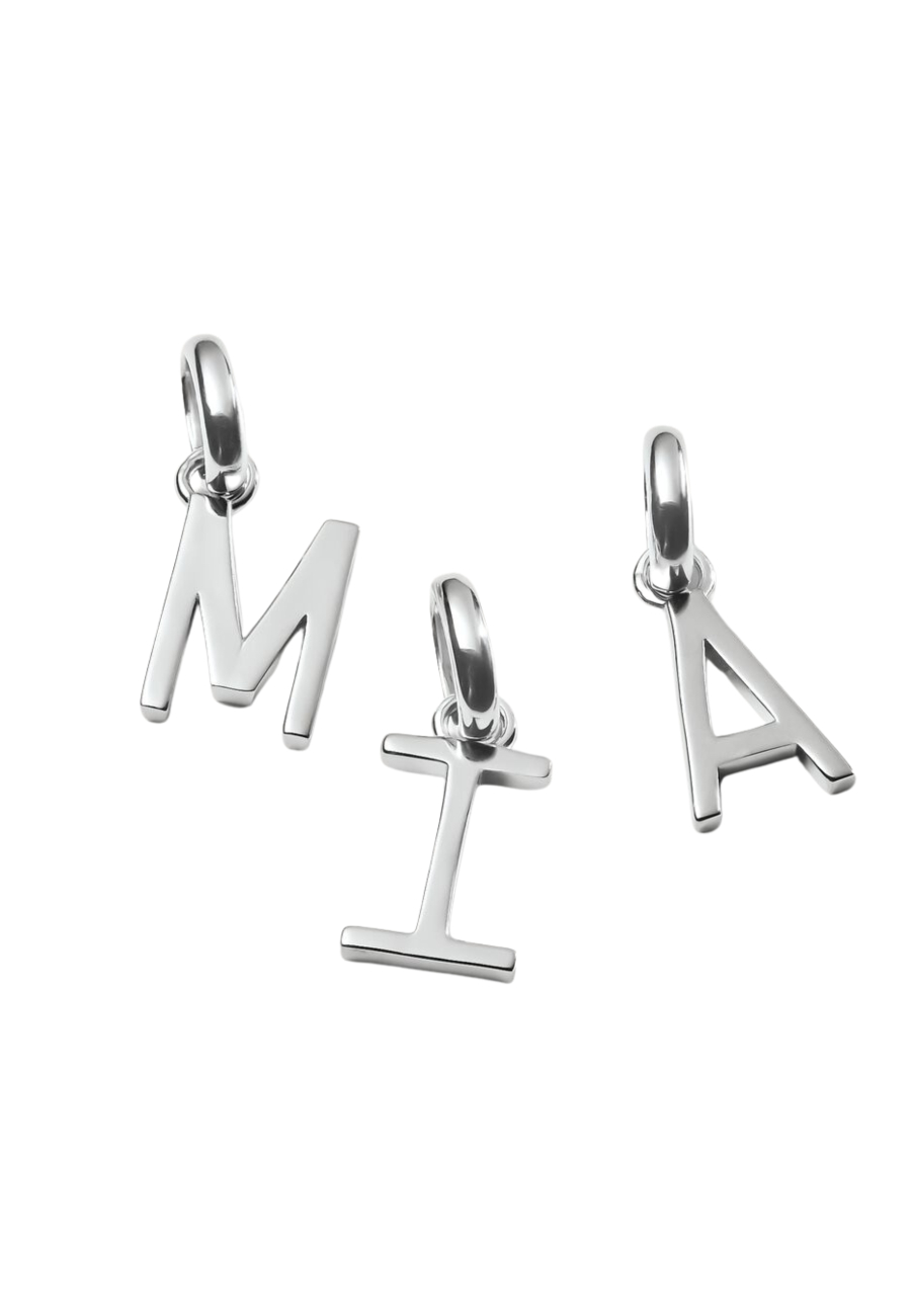 Colgante Charm Letra M Connect Plata