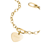 Charm Pendant Big Heart Connect Gold-Plated