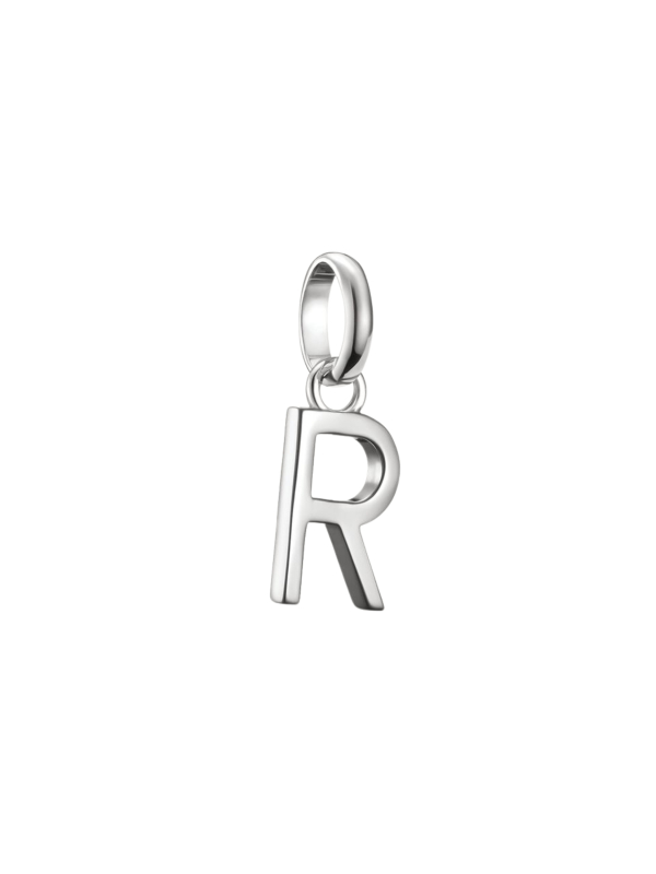 Charm Pendant Letter R Connect Silver