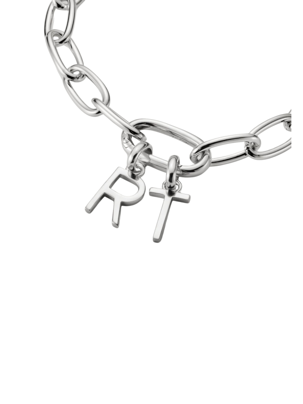 Charm Pendant Letter T Connect Silver