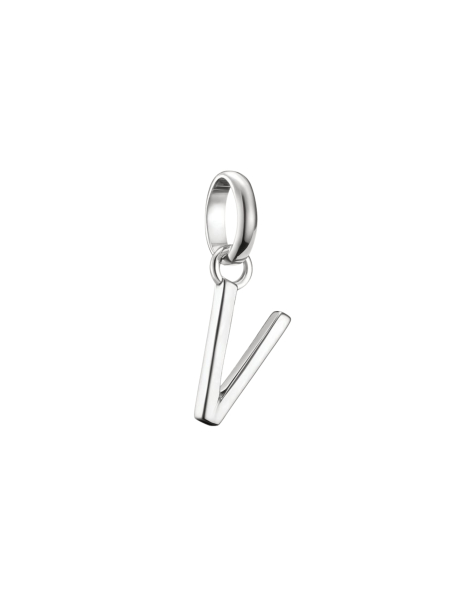 Pendentif Charm Lettre V Connect Argent