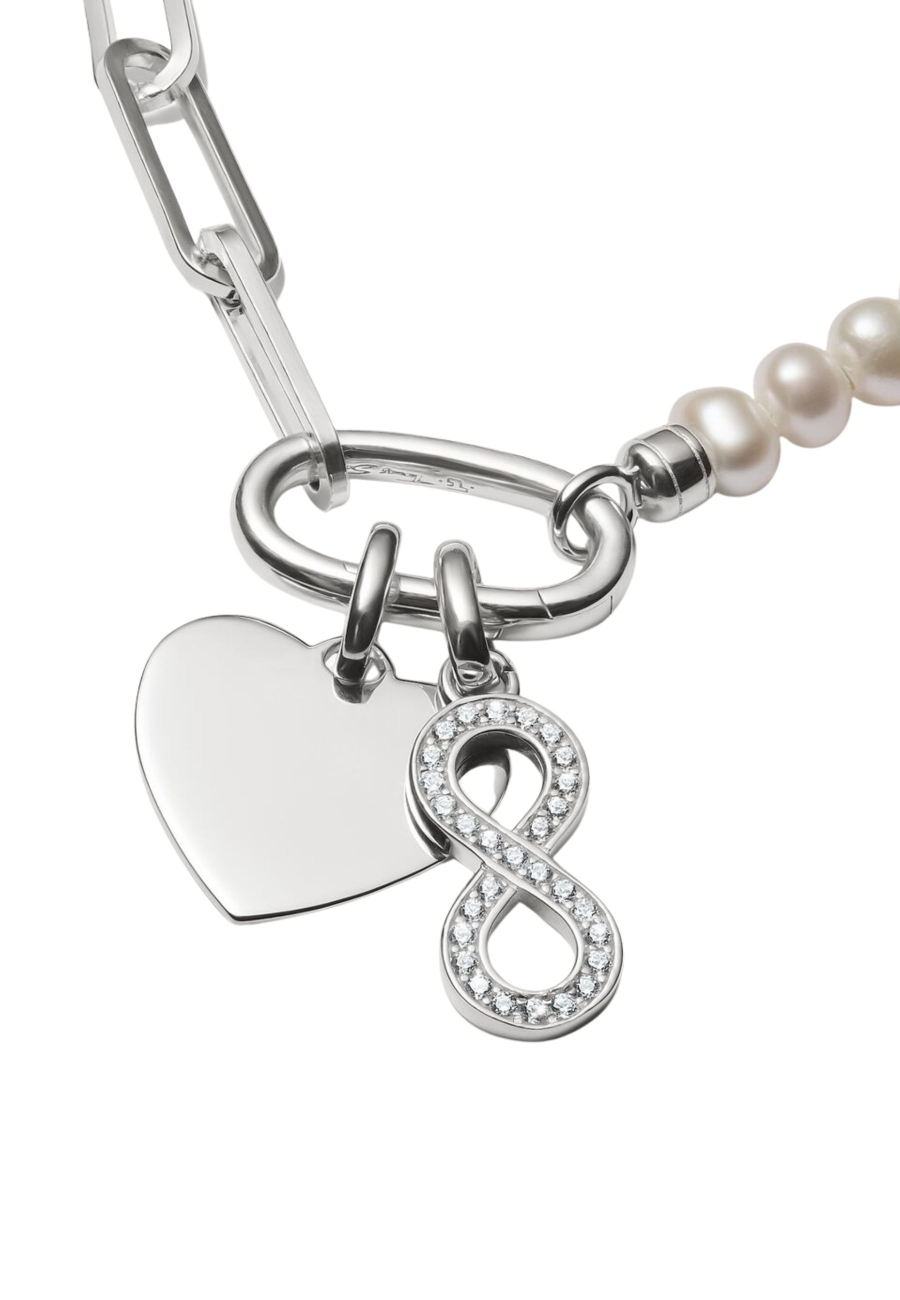 Charm Pendant Heart Connect Silver