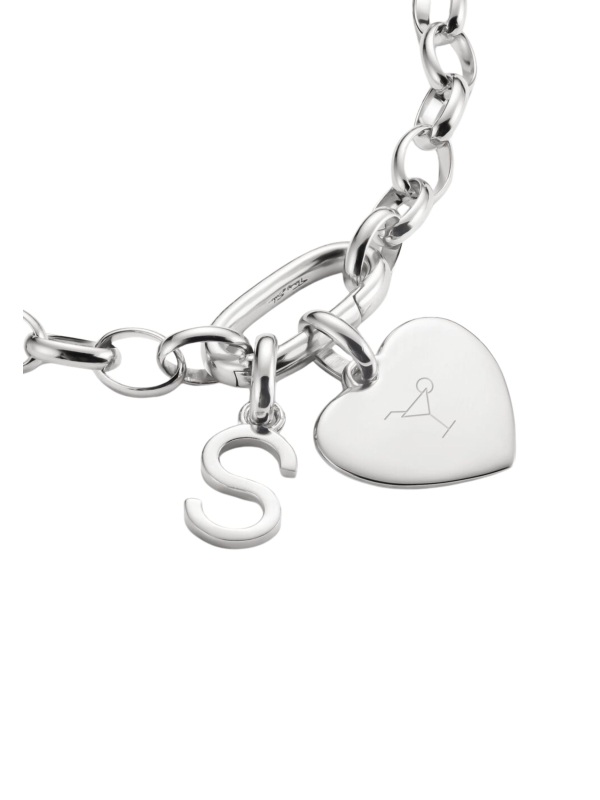 Charm Pendant Heart Connect Silver