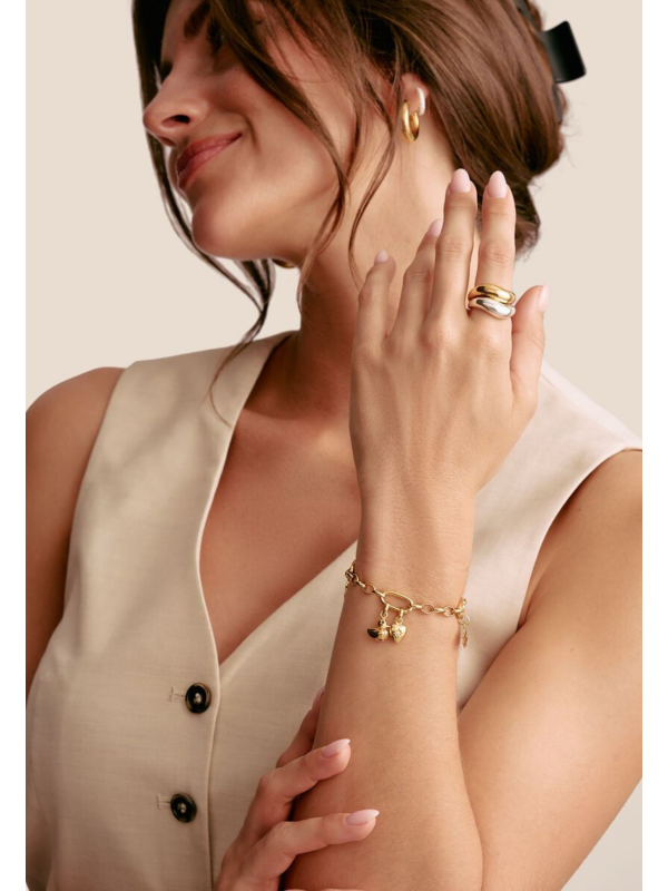 Charm Pendant Heart With Star Connect Gold-Plated