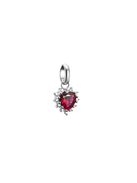 Charm-Anhänger True Romance Rotes Herz Connect Silber