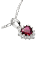 Charm Pendant True Romance Red Heart Connect Silver