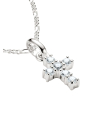 Pendentif charm croix avec pierres blanches Connect argent