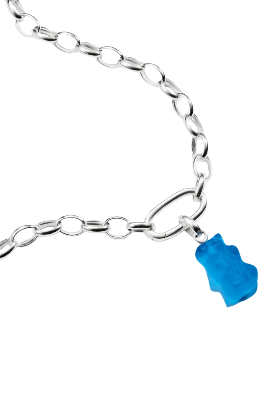 Charm Pendant Goldbears In Blue Connect Silver
