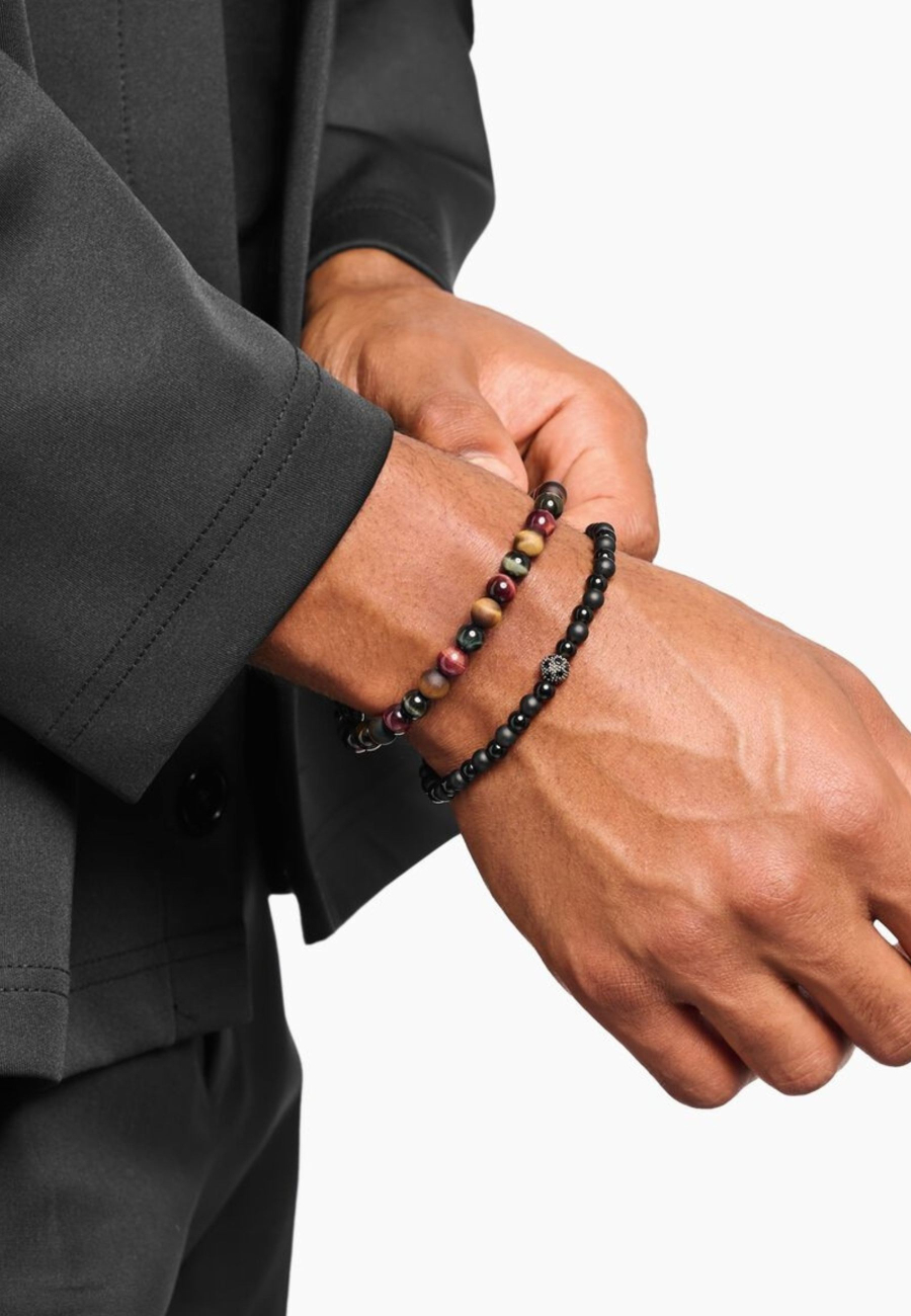 Bracelet Talisman Énergie Positive avec Perles d'Obsidienne
