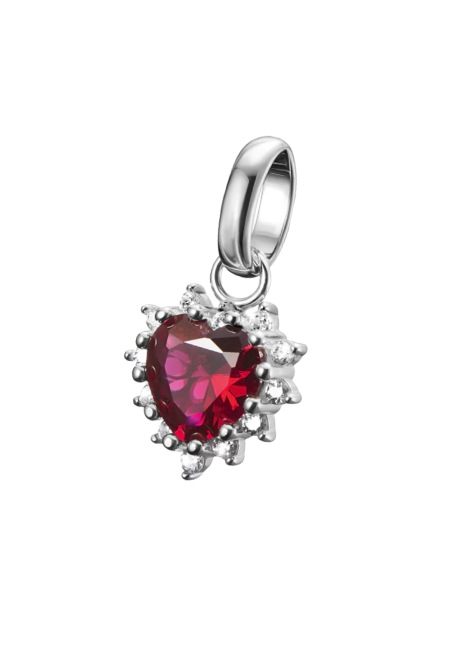 Pendentif Charm True Romance Cœur Rouge Connect Argent