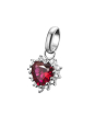 Colgante Charm Corazón Rojo True Romance Connect Plata