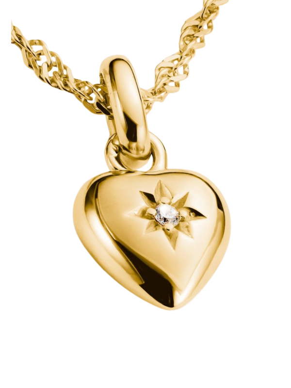 Charm Pendant Heart With Star Connect Gold-Plated