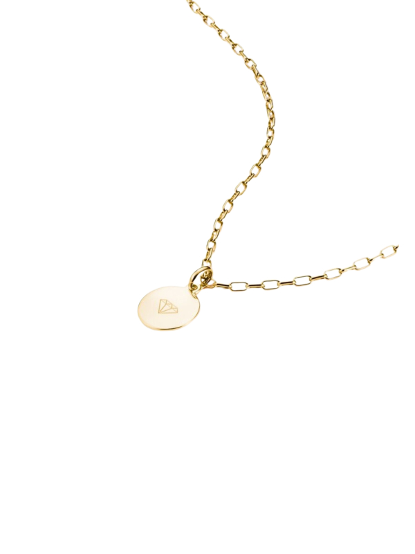 Collar charm eslabones tipo clip chapado en oro