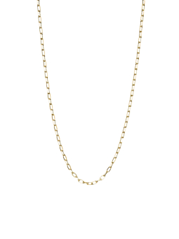 Charm-Halskette mit Paperclip-Gliedern vergoldet