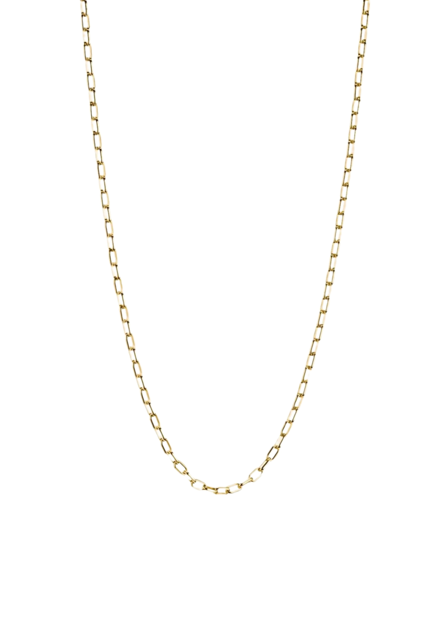 Collier charm maillons trombone doré à l’or fin