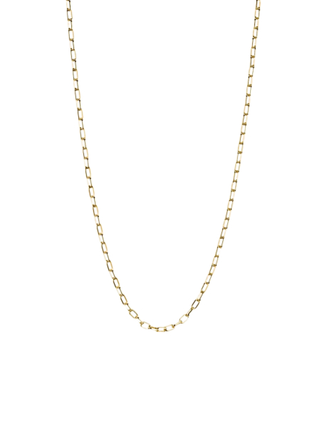 Charm-Halskette mit Paperclip-Gliedern vergoldet