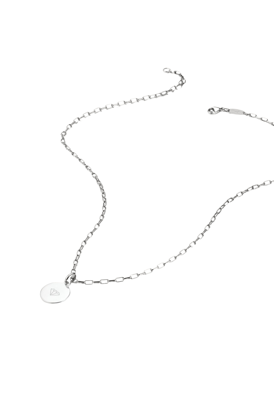 Charm-Halskette mit Paperclip-Gliedern aus Silber