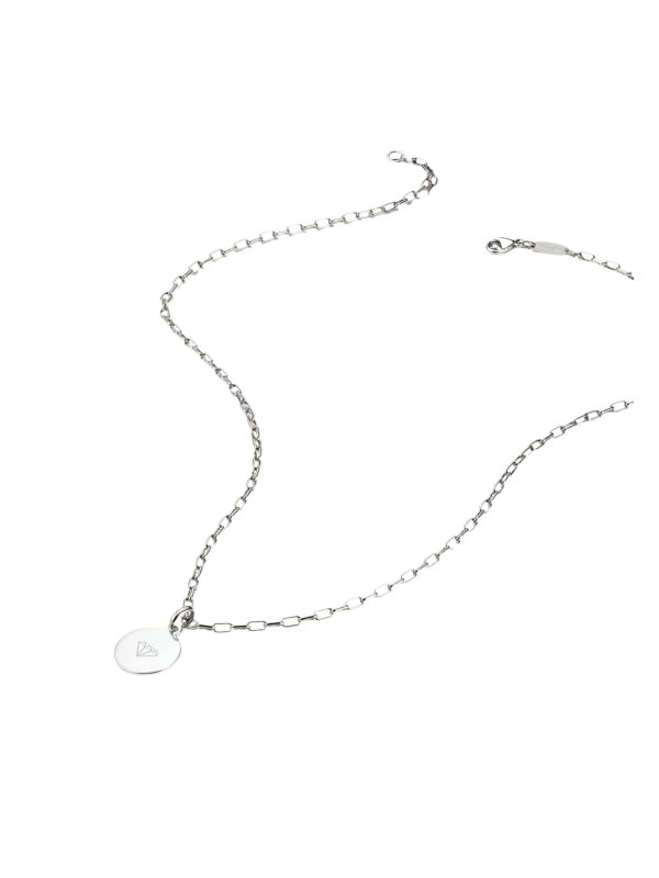 Charm-Halskette mit Paperclip-Gliedern aus Silber