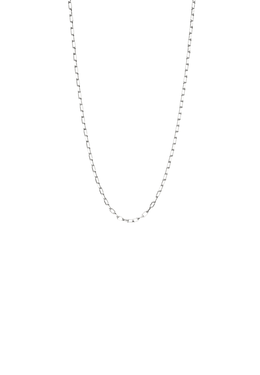 Charm-Halskette mit Paperclip-Gliedern aus Silber