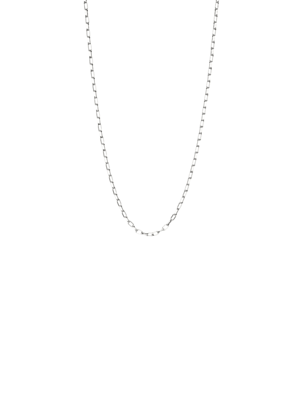 Charm-Halskette mit Paperclip-Gliedern aus Silber