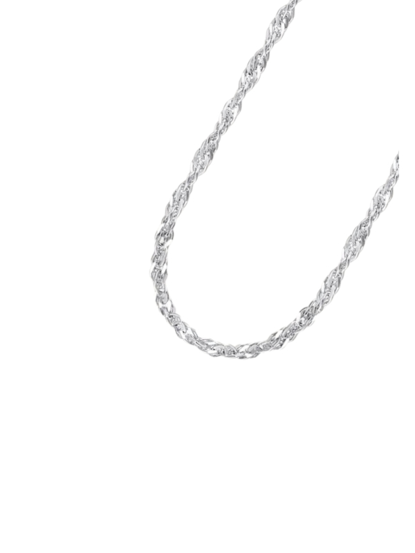 Collar estilo singapur en plata