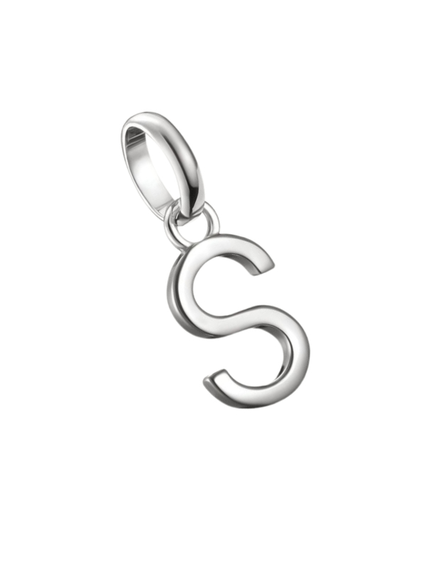 Charm pendant letter S Connect silver