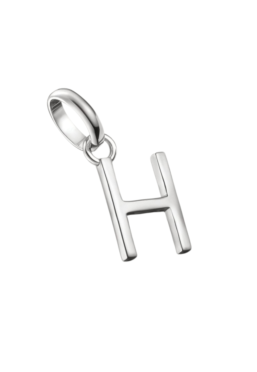 Colgante charm letra H Connect de plata