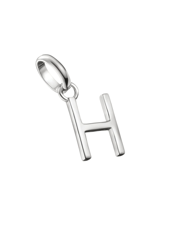 Pendentif charm lettre H Connect en argent