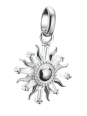 Charm-Anhänger Sonne mit Steinen Connect aus Silber