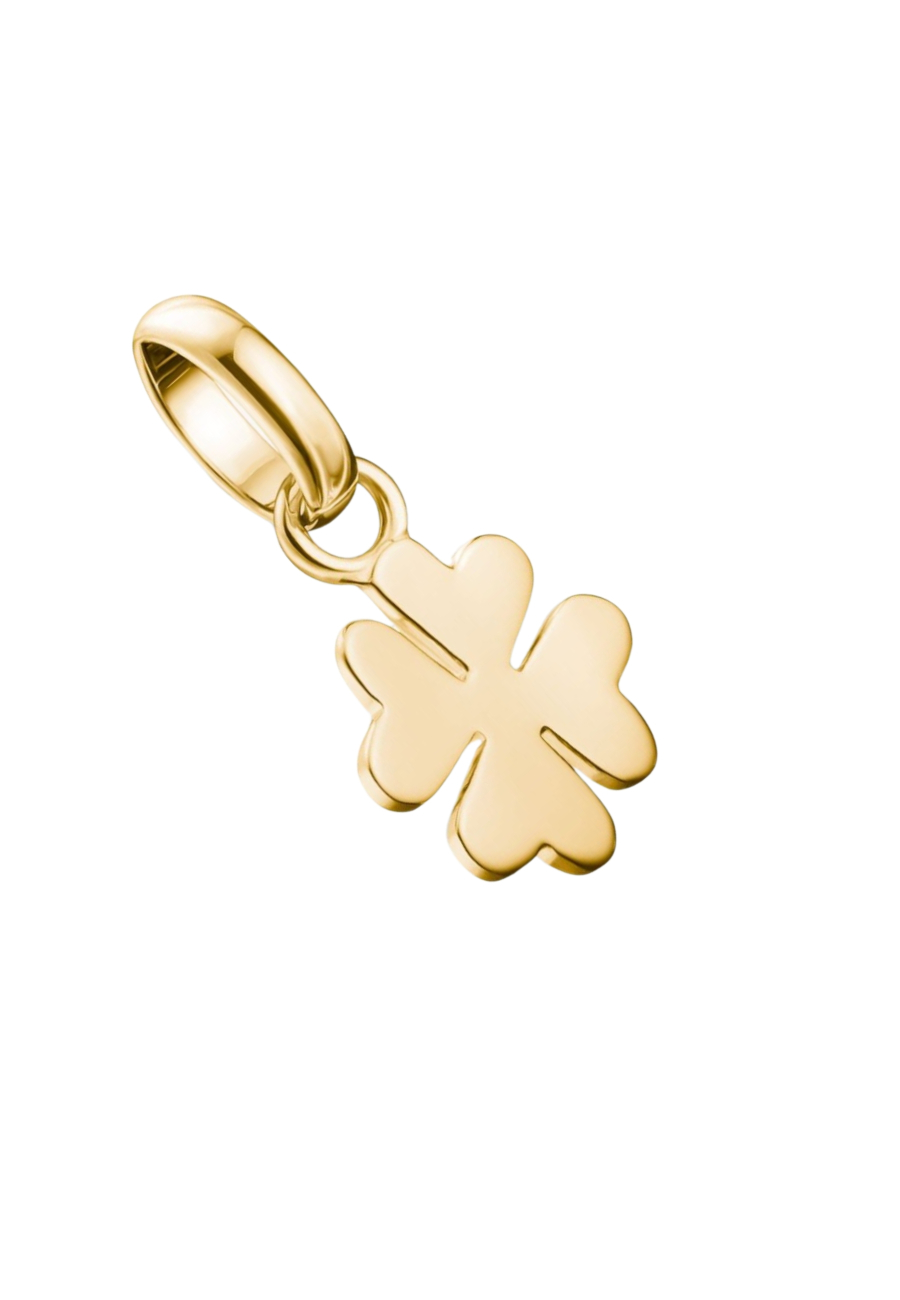 Charm Pendant Lucky Clover Connect Gold-Plated