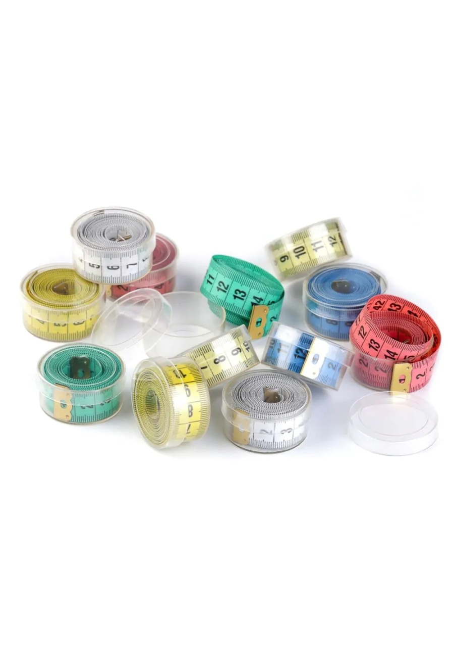 Massband 150cm in Kunststoffdose – Zufällige Farbe