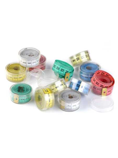 Massband 150cm in Kunststoffdose – Zufällige Farbe