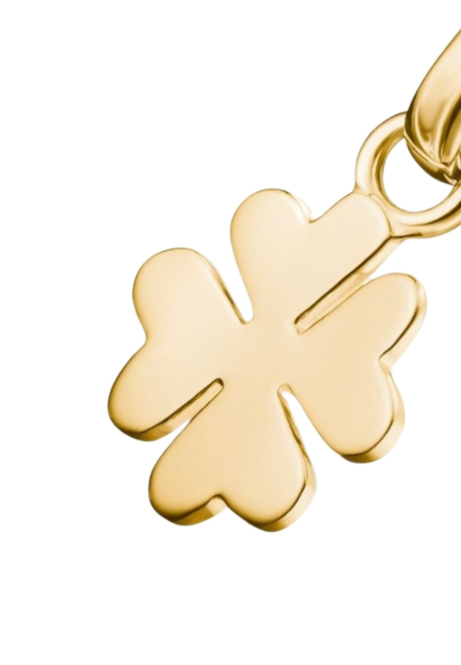 Charm-Anhänger Glücksklee Connect Vergoldet