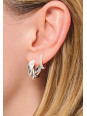 Boucles d'oreilles créoles en argent au design entrelacé