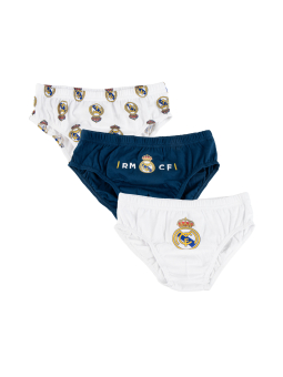 Jungen-Unterwäsche-Set Single Jersey 3-teilig Real Madrid