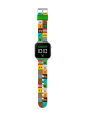 Reloj digital LED para niños Minecraft con correa de silicona multicolor