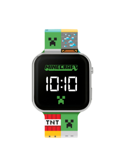 Minecraft Kids LED Digital Colourful Multicolour Silicone Strap Watch