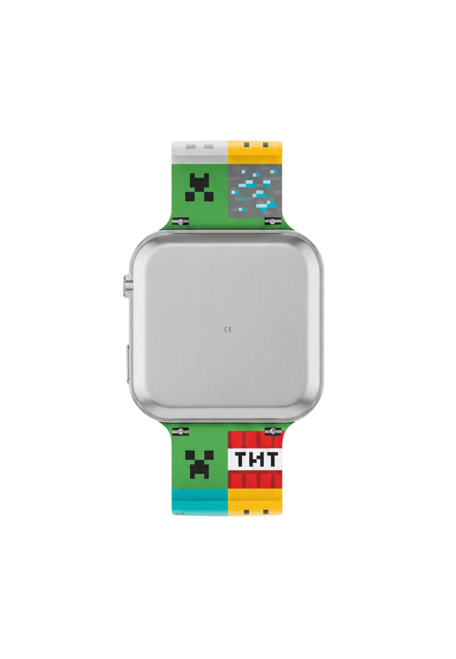 Minecraft Kinder-LED-Digitaluhr mit bunter Silikonarmband